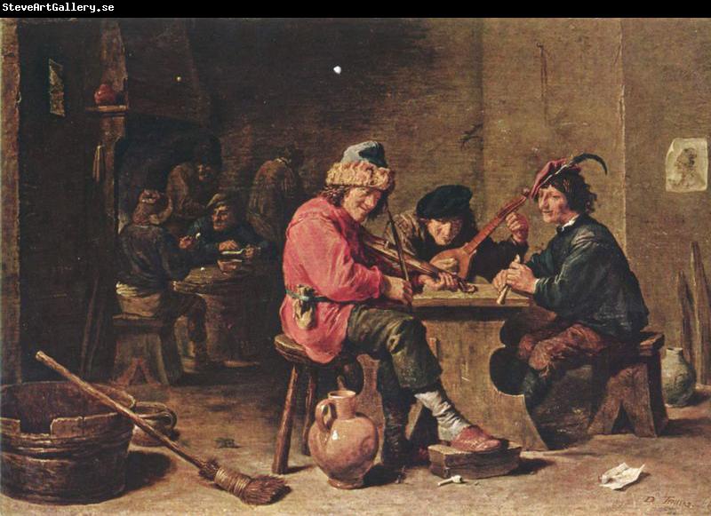 David Teniers the Younger Drei musizierende Bauern